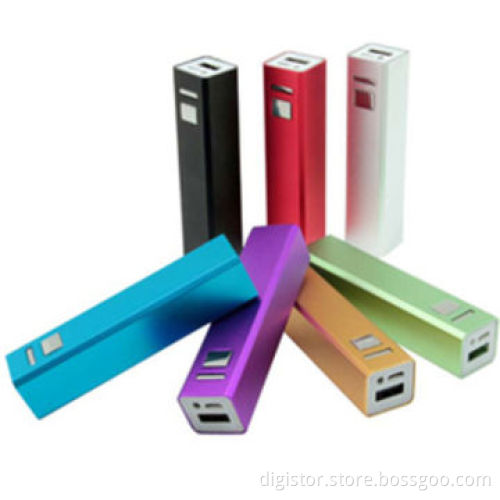 Mobile phone power bank, 2,200/2,600/3,000mAh with LED light, high quality, multiple colors